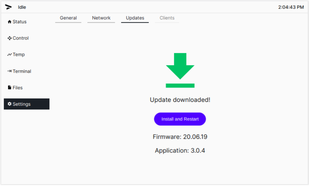 Download and install the update