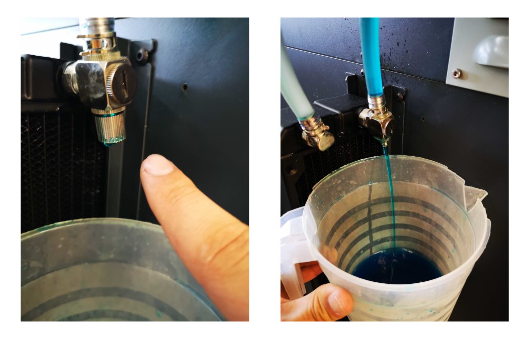 Drain coolant using the bleed valve