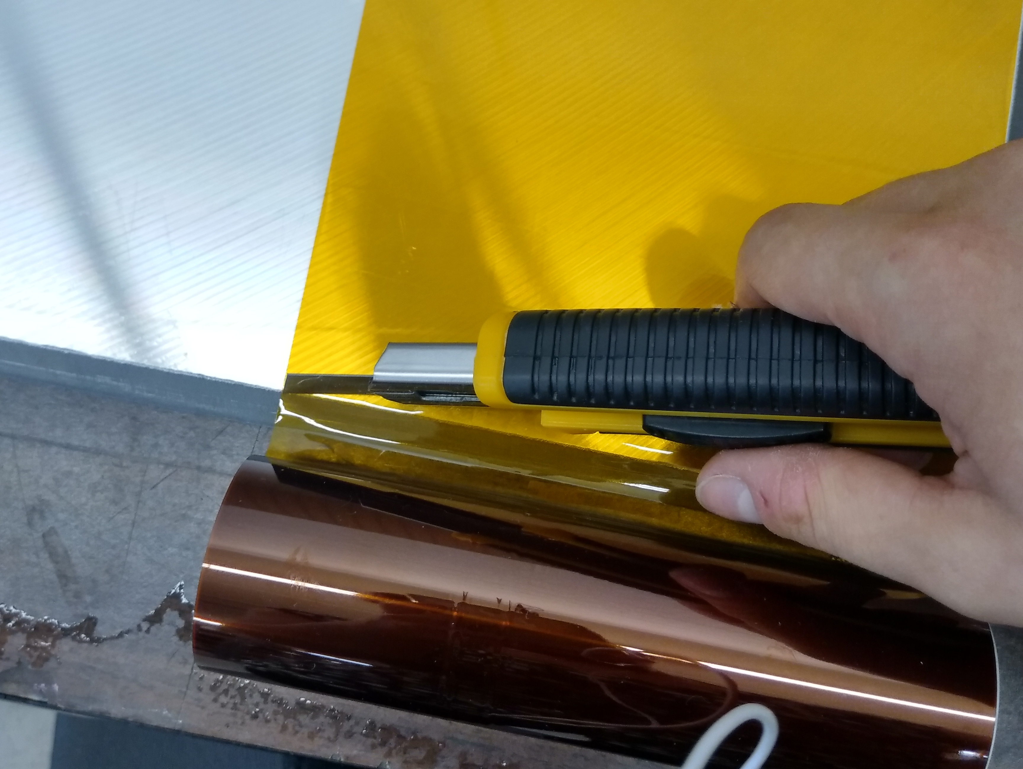 Cut Kapton® polyimide tape strip