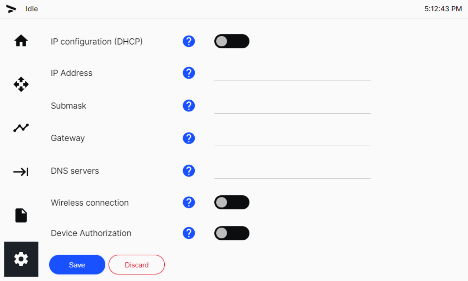 Network Tab - Wireless Connection