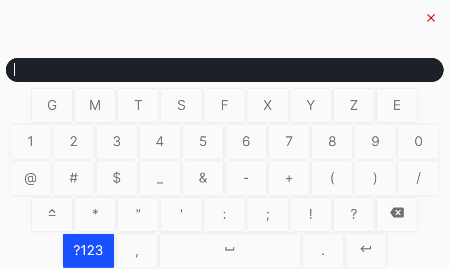 Program Code Keyboard