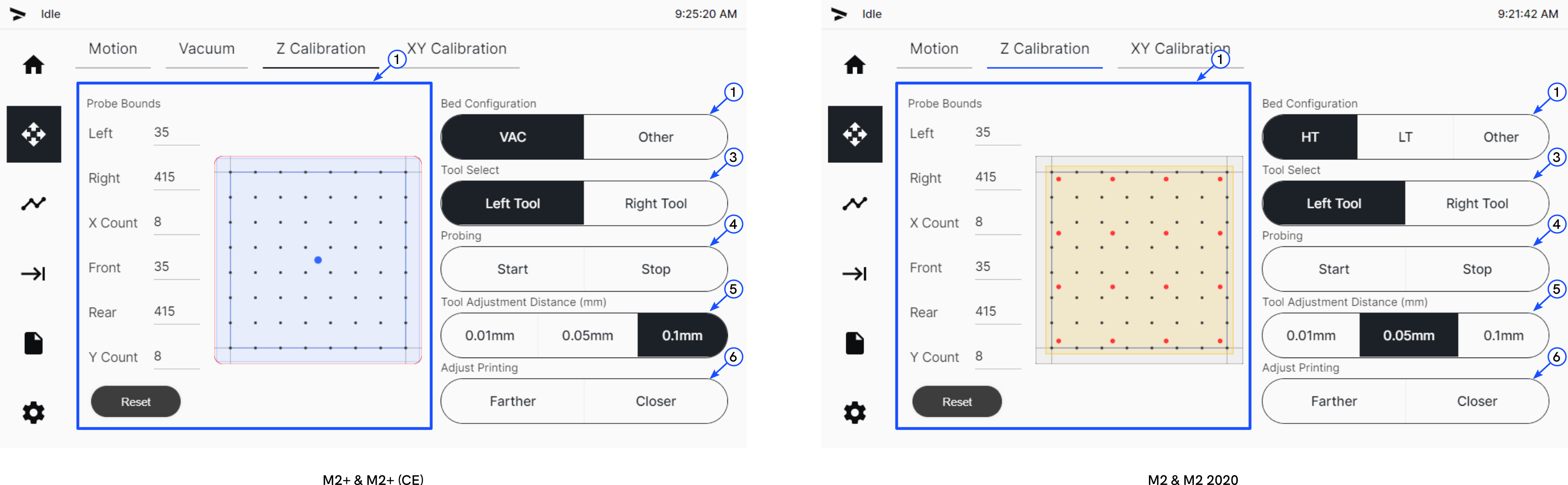 Z Calibration Tab