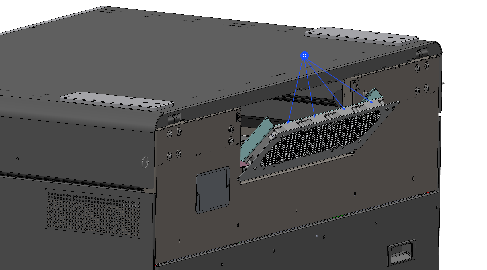 Rear Fans Location - Open