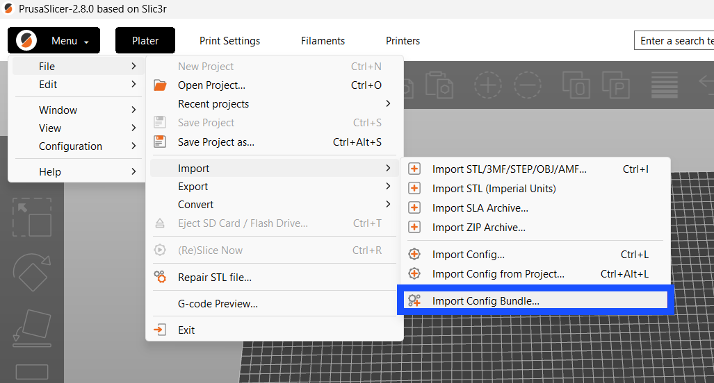 Import Hylo Configuration File