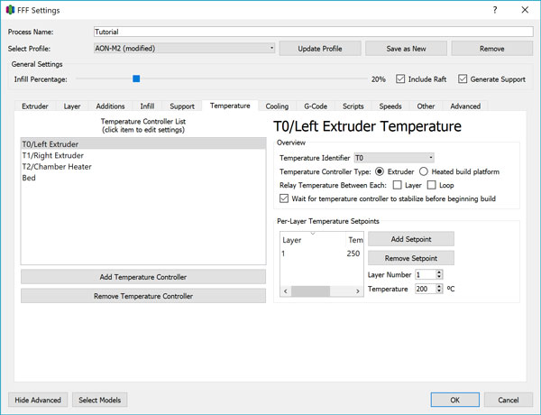 Temperature Tab