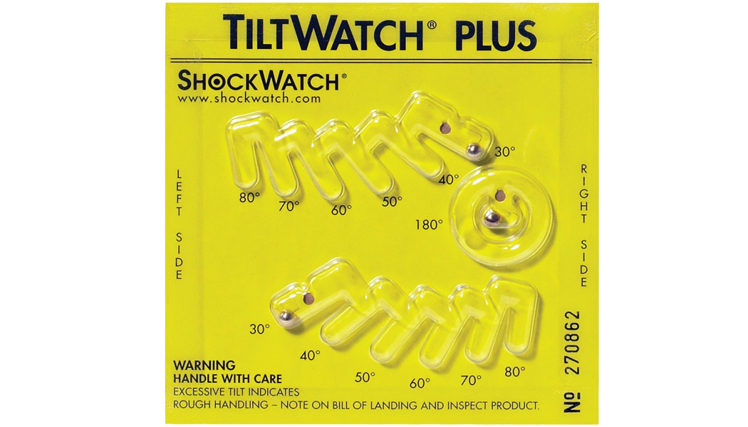 TiltWatch® Plus Indicating no Tilt Greater than 30-Degrees