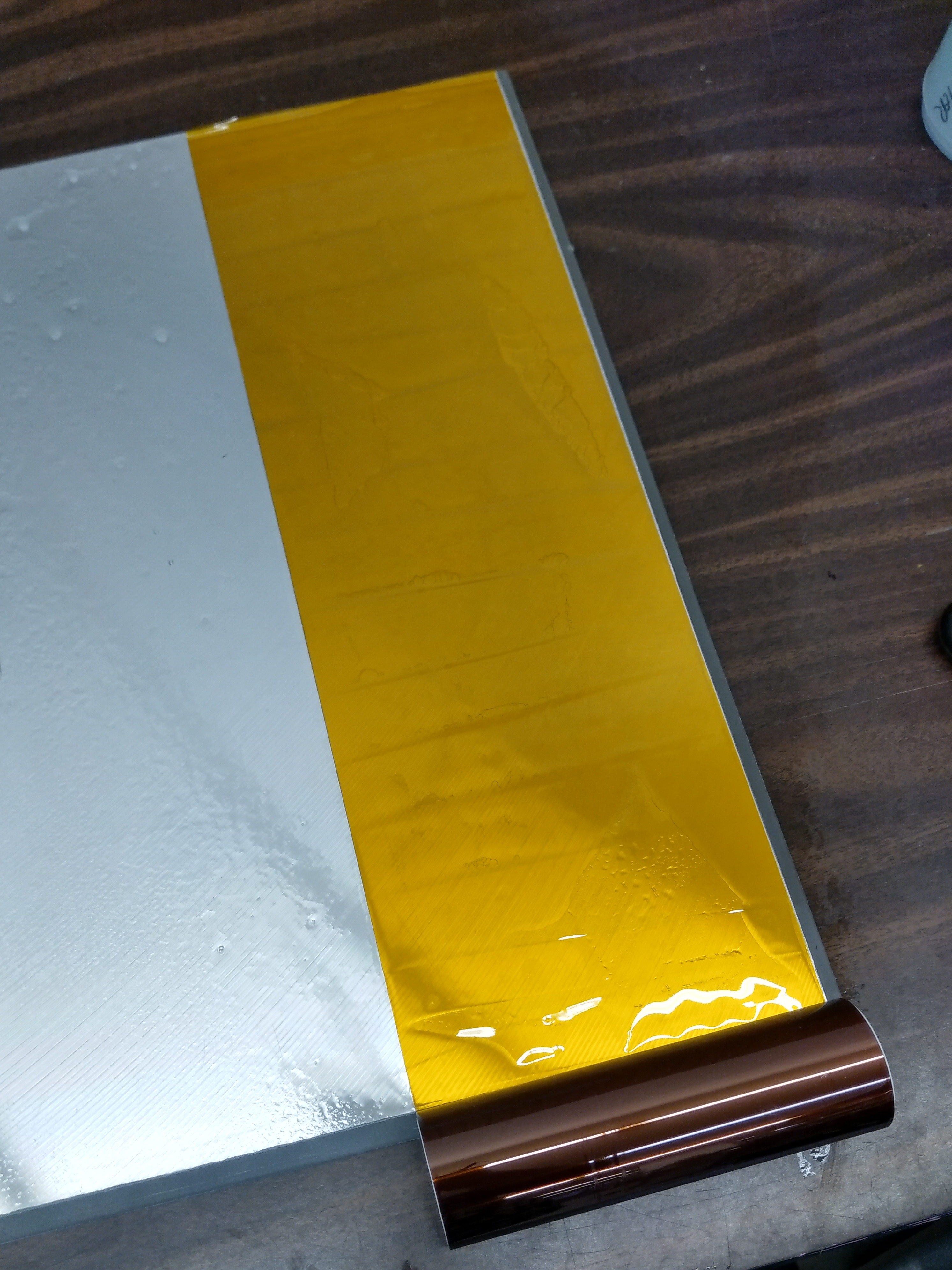 Kapton® rolled out on Soap and Water Solution