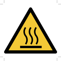 Warning; Hot Surface